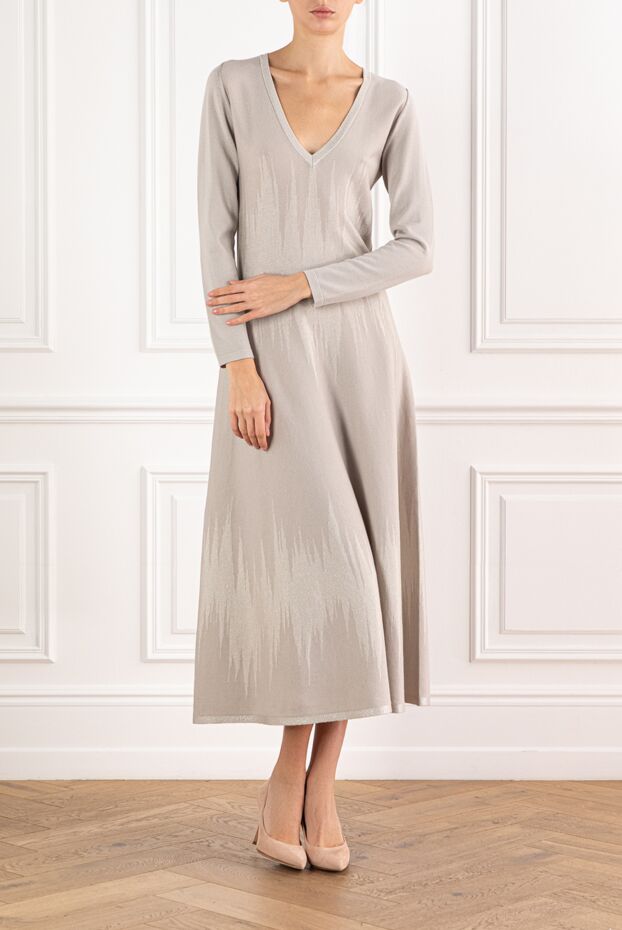 D.Exterior long-sleeved dress with contrasting art deco pattern 191370 - photo 2