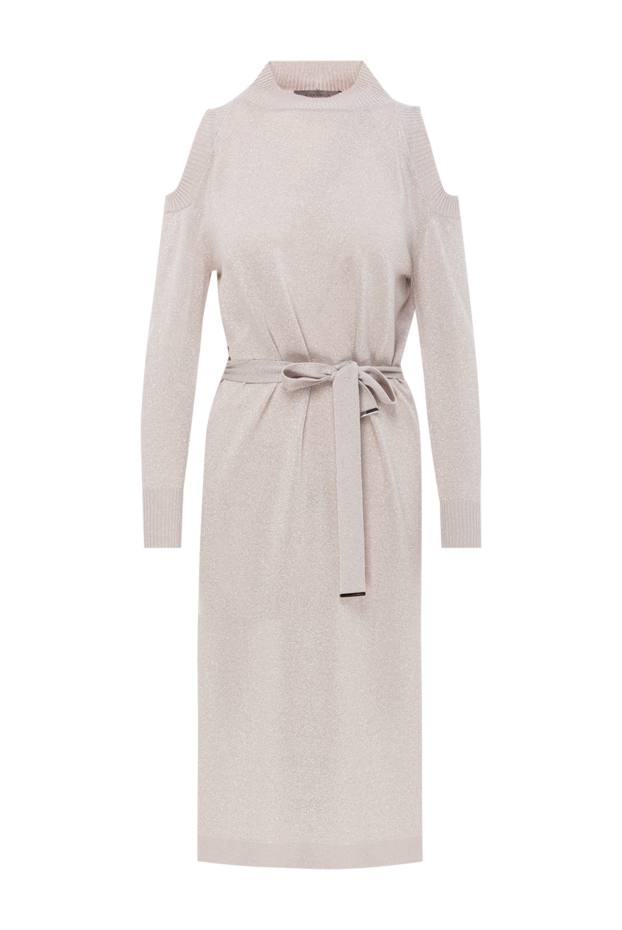 D.Exterior gray dress with knit texture and elegant belt 191374 - photo 1
