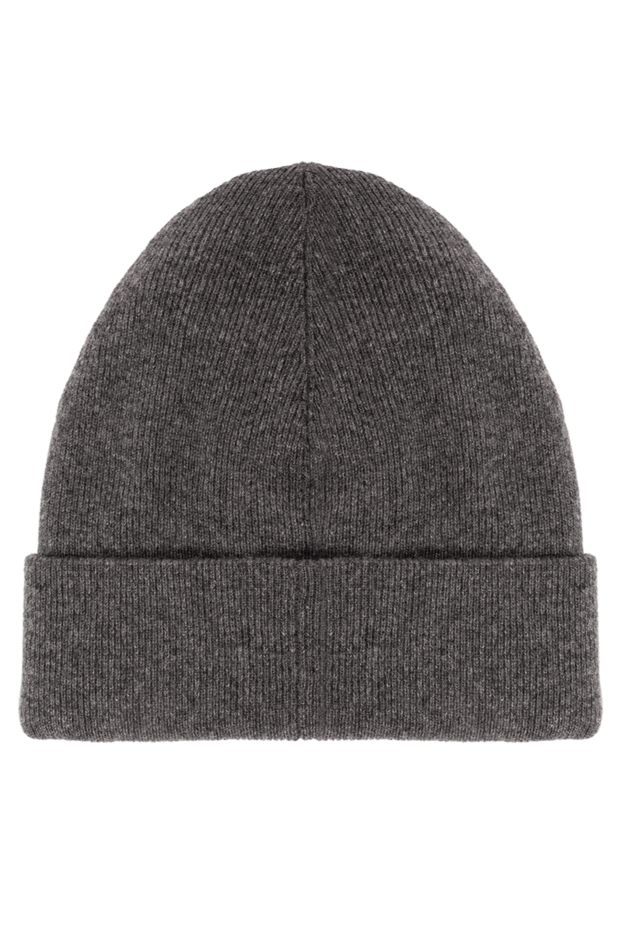 Brunello Cucinelli men's beanie hat in dark gray cashmere with a tight knit 191419 - photo 3
