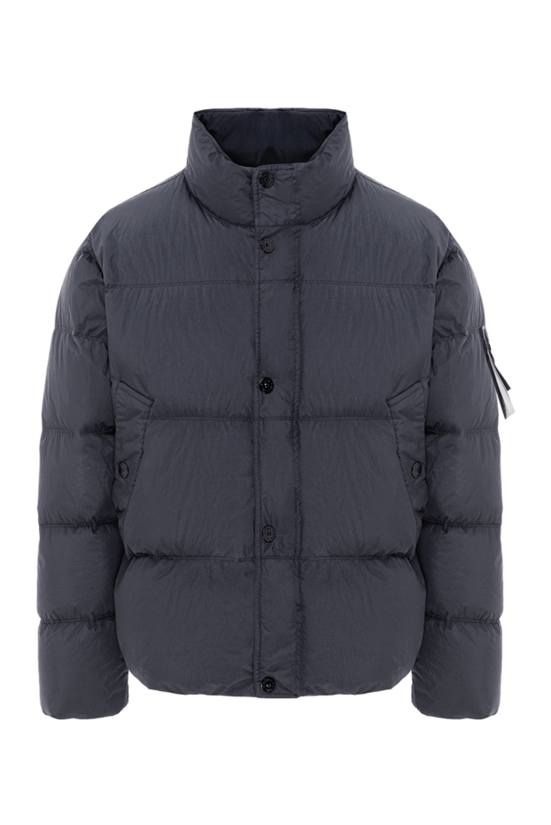 Stone Island dark grey down jacket with a high collar and buttons 191449 - photo 1