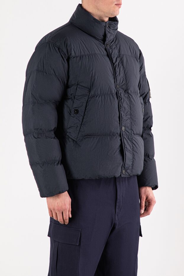 Stone Island dark grey down jacket with a high collar and buttons 191449 - photo 3