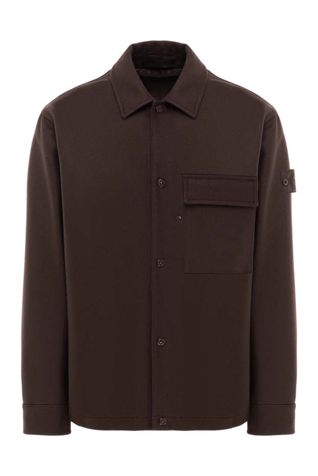 Stone Island brown shirt jacket made of thick material with buttons 191451 - photo 1
