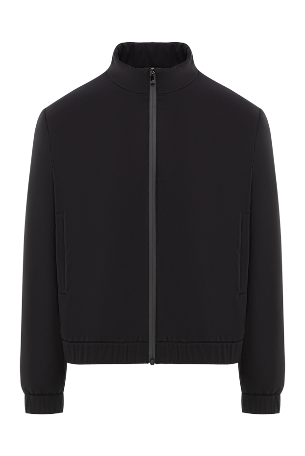 Tombolini black cropped jacket with a soft matte texture 191463 - photo 1