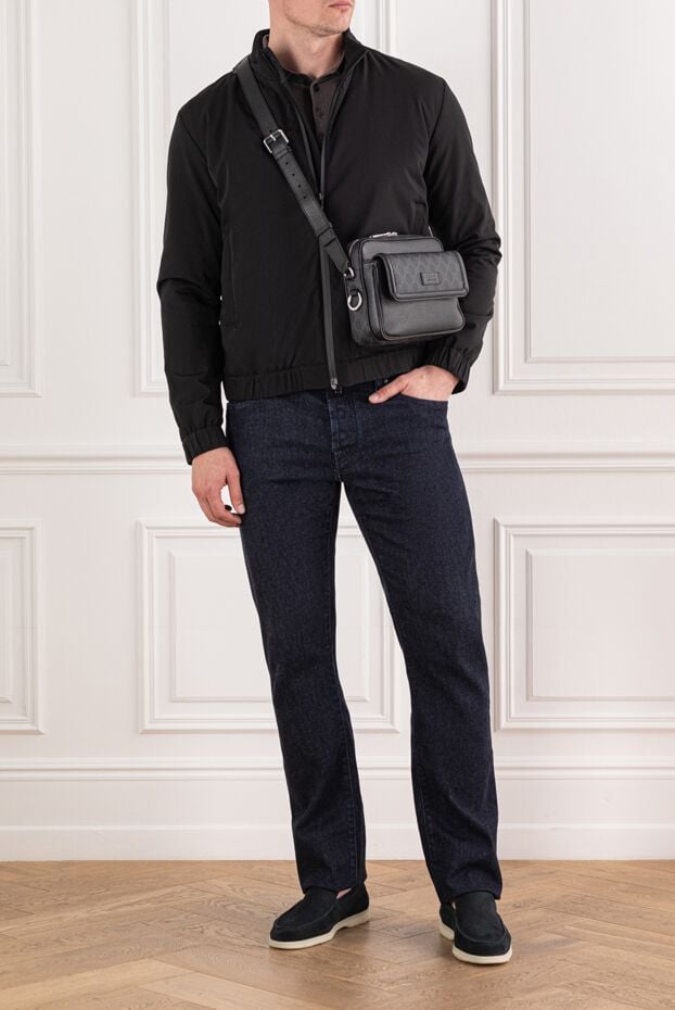 Tombolini black cropped jacket with a soft matte texture 191463 - photo 2