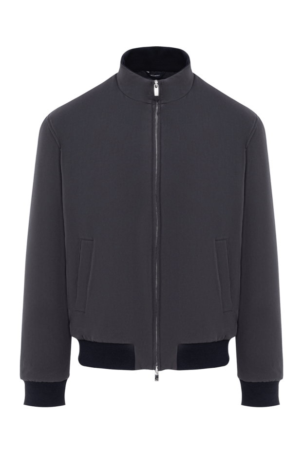 Tombolini minimalist graphite jacket with contrasting knit trim 191467 - photo 1