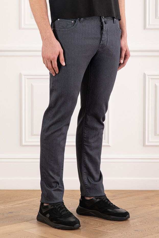 Jacob Cohen basic gray jeans made of smooth cotton fabric 191496 - photo 3