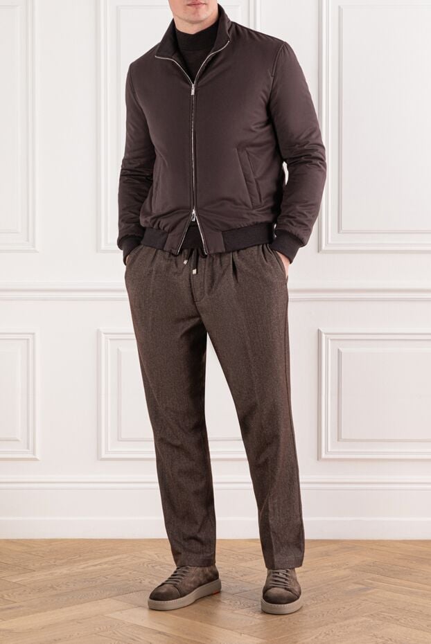 Jacob Cohen brown cotton and wool trousers with a textured texture 191500 - photo 2