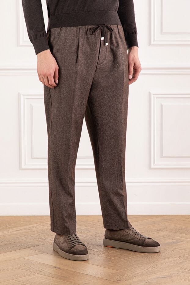 Jacob Cohen brown cotton and wool trousers with a textured texture 191500 - photo 3