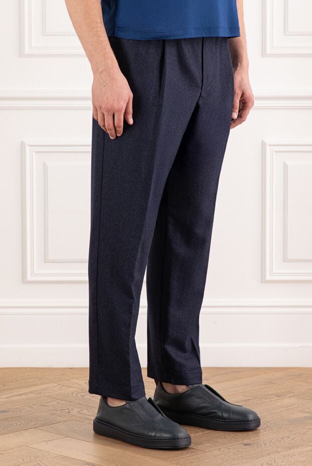 Jacob Cohen trousers made of melange wool with an elastic waistband and drawstring 191502 - photo 3