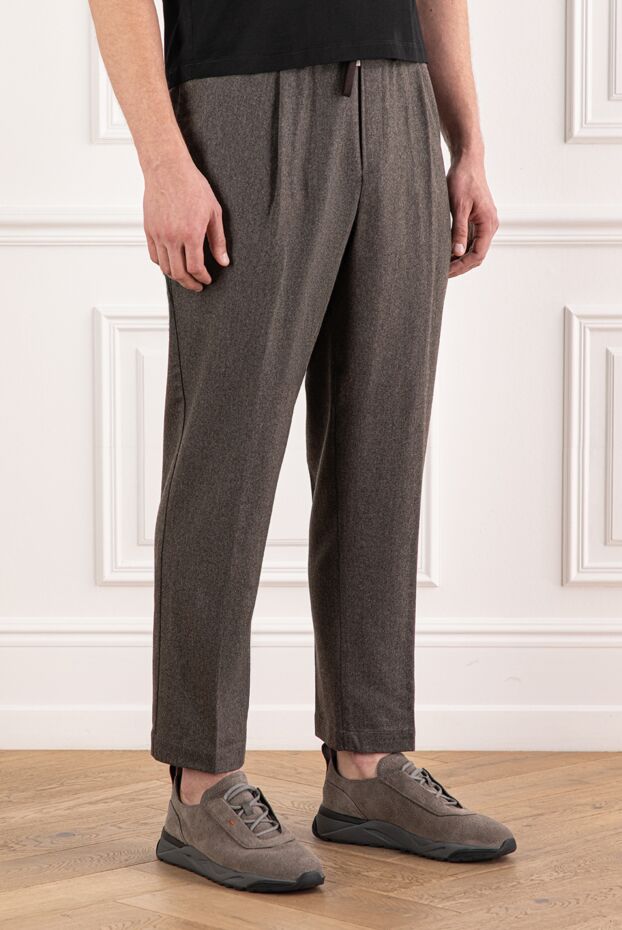 Jacob Cohen brown wool trousers with drawstring 191503 - photo 3