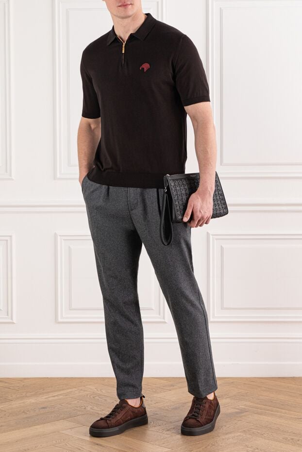Jacob Cohen graphite wool trousers with drawstring 191504 - photo 2