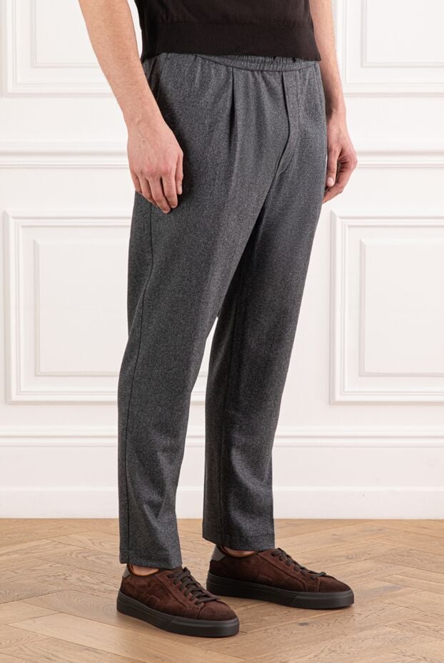 Jacob Cohen graphite wool trousers with drawstring 191504 - photo 3