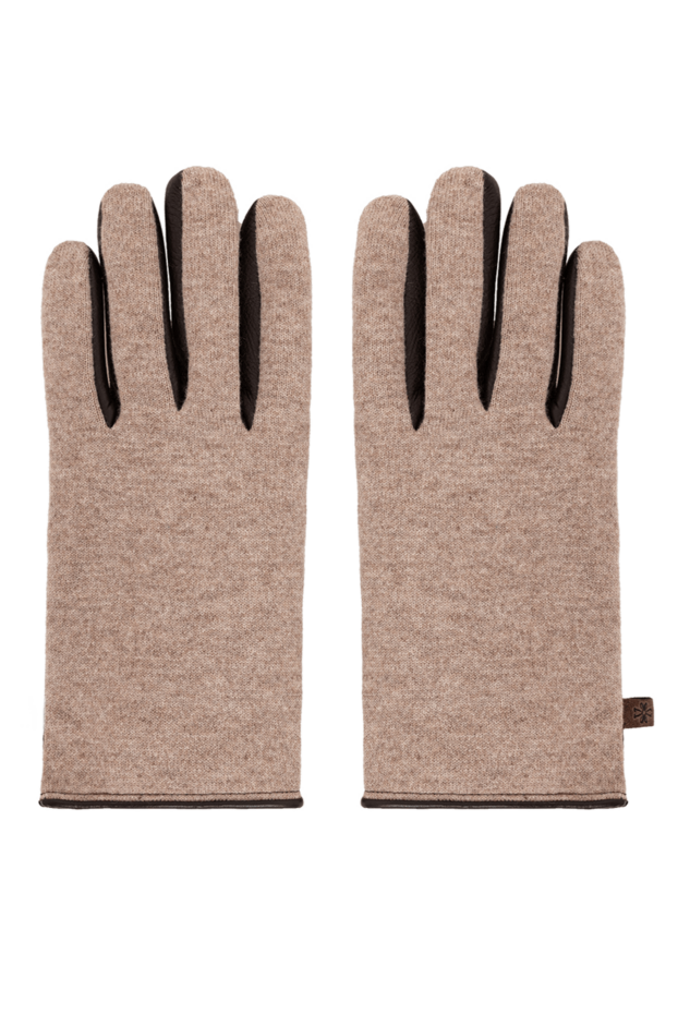 Jacob Cohen leather and cashmere gloves in black and brown 191509 - photo 1