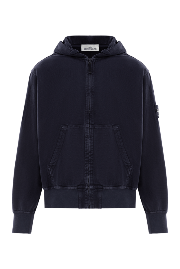 Stone Island organic cotton bucket hat hoodie with ribbed panels and pockets 191568 - photo 1
