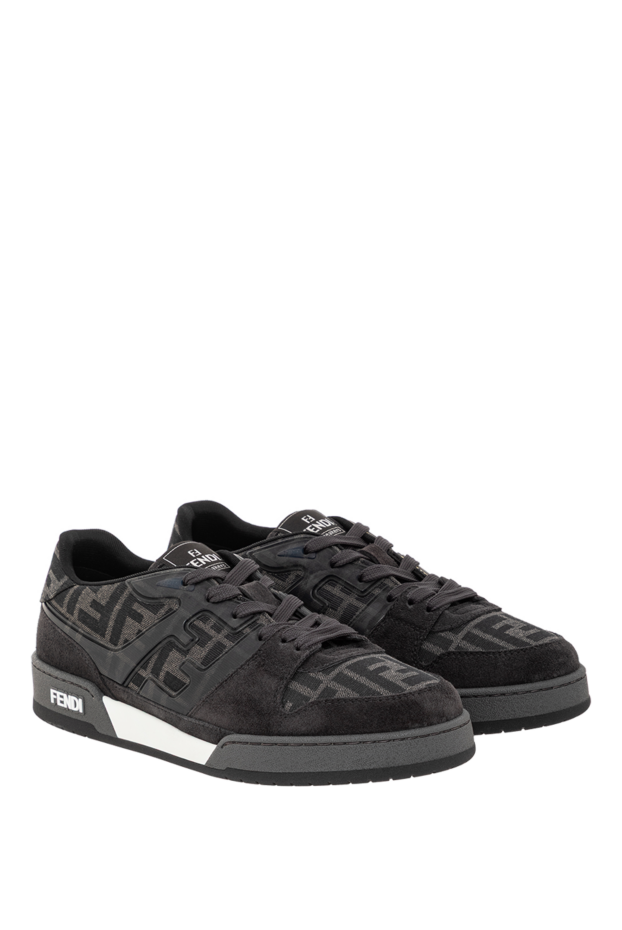 Fendi fendi match low-top sneakers in black ff jacquard 191589 - photo 3