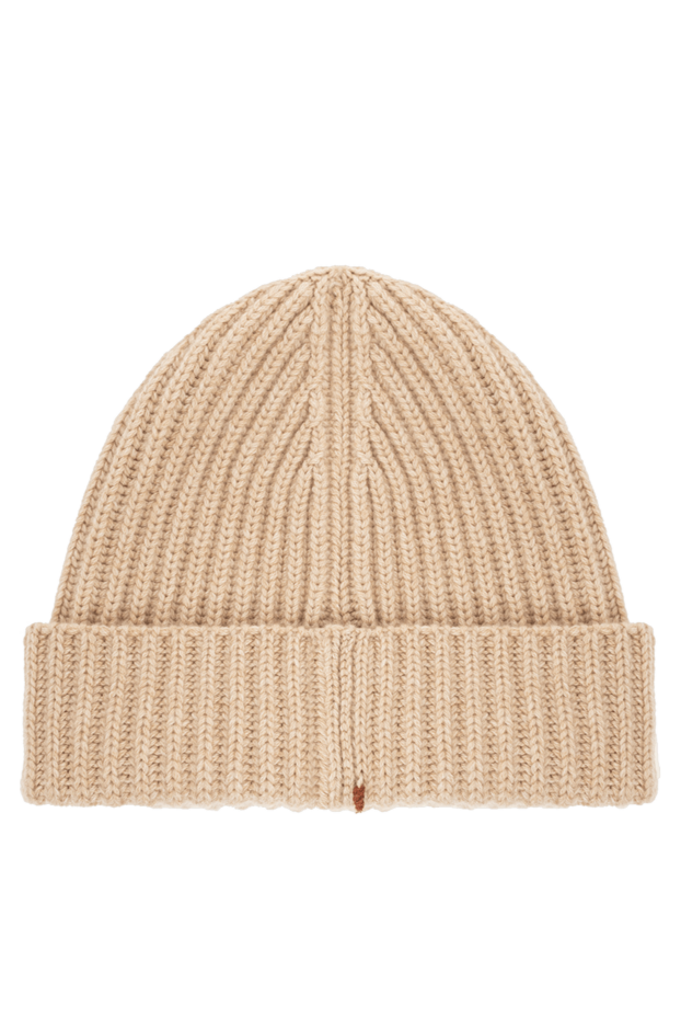 Loro Piana super soft and warm beige ribbed cashmere hat 191595 - photo 1