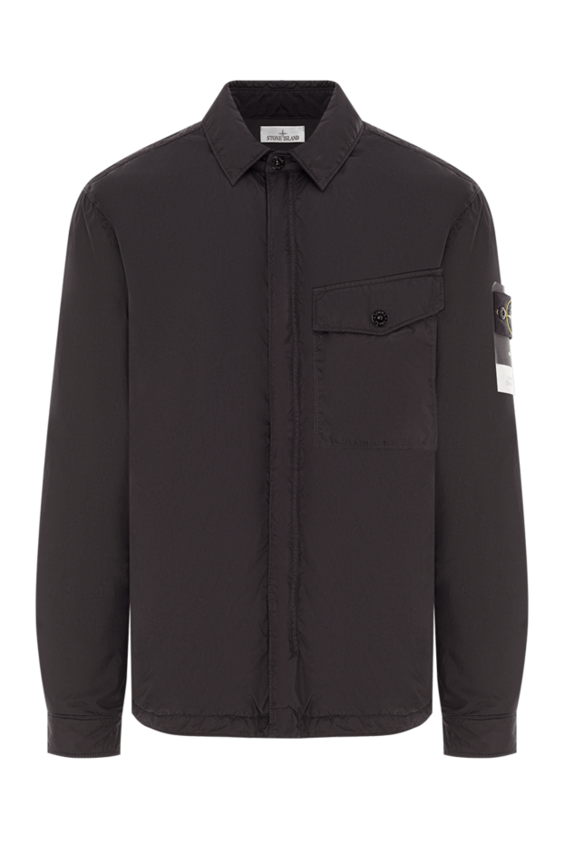 Stone Island black nylon shirt jacket with chest pocket 191609 - photo 1