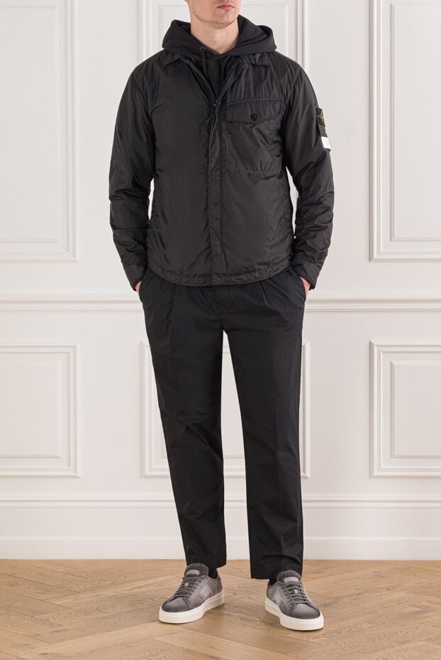 Stone Island black nylon shirt jacket with chest pocket 191609 - photo 2