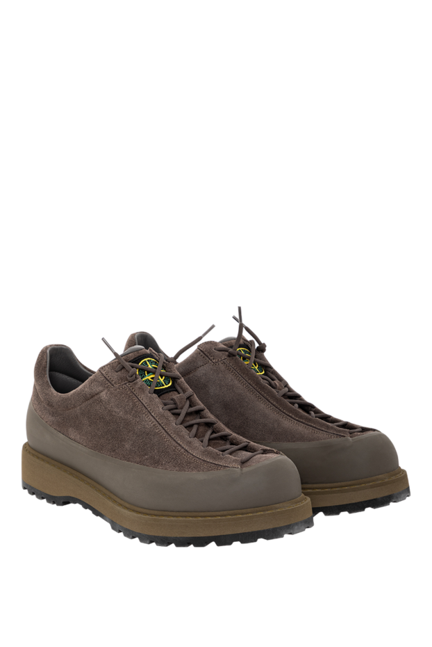 Stone Island lace-up sneakers with a rubber welt and lugged sole, green 191610 - photo 3