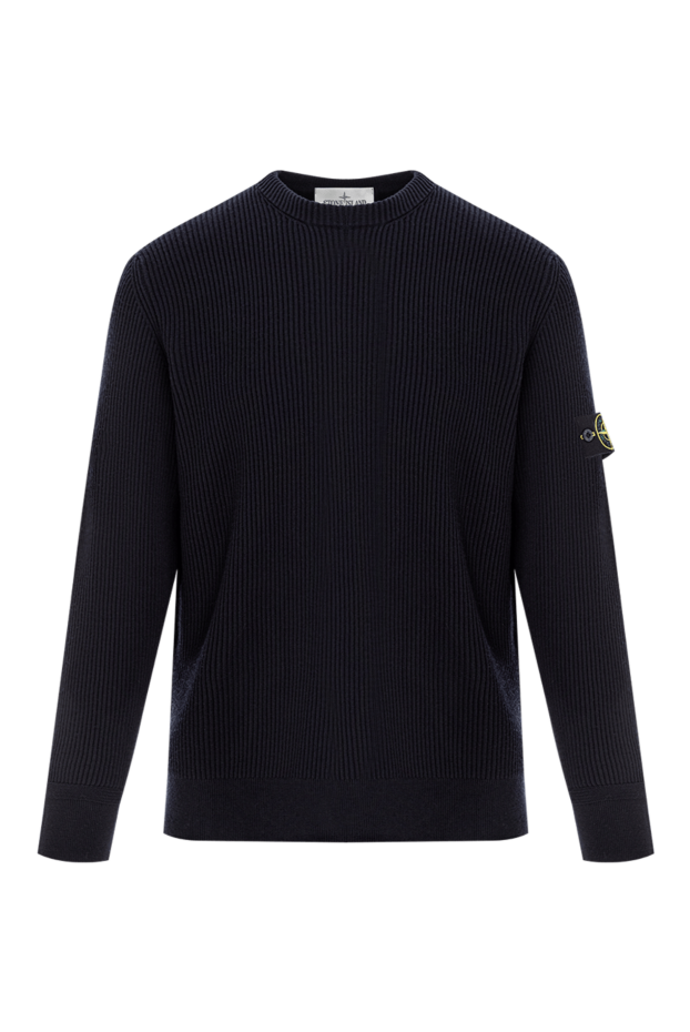 Stone Island knitted jumper with a round neck in rws wool yarn with a ribbed pattern 191618 - photo 1