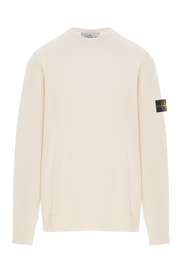 Stone Island knitted jumper with a round neck made of organic cotton in white 191625 - photo 1