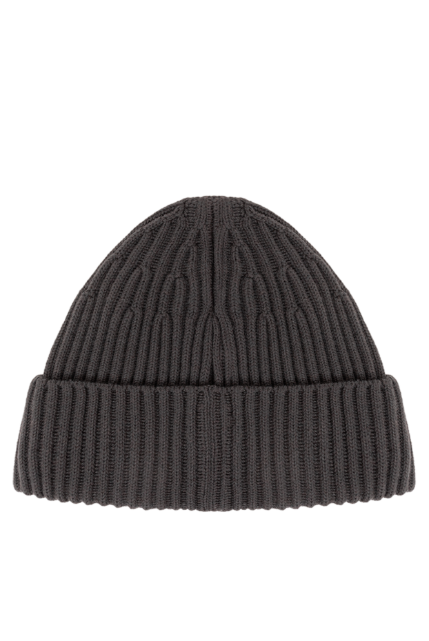 Stone Island knitted grey rws wool hat with full-length ribbed trim 191636 - photo 3