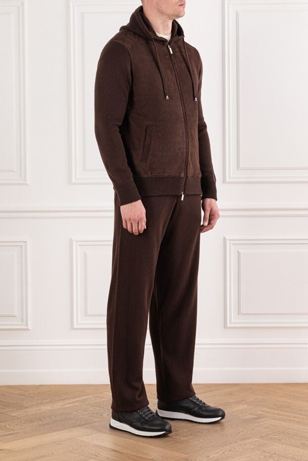 Cesare di Napoli brown tracksuit with velvet inserts 191641 - photo 3