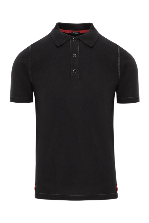 Kiton cotton polo shirt with contrast stitching and three buttons 191680 - photo 1