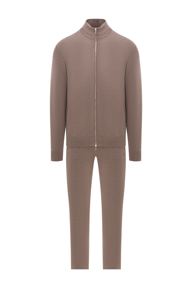 Cesare di Napoli beige soft wool walking suit 191726 - photo 1