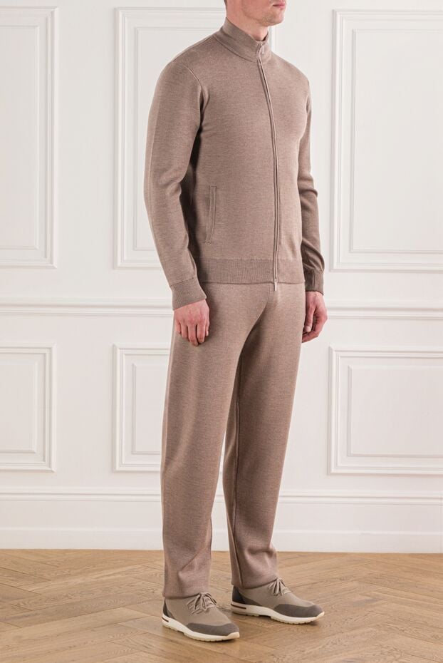 Cesare di Napoli beige soft wool walking suit 191726 - photo 3