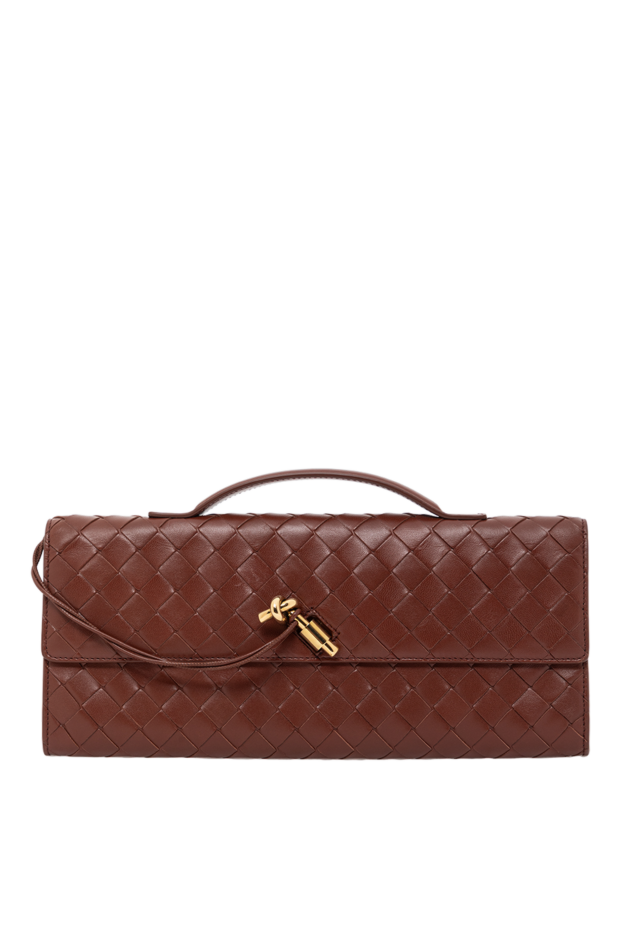 Bottega Veneta light brown clutch with top handle made of soft intrecciato leather 191737 - photo 1