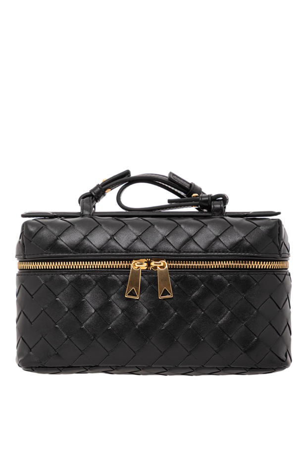 Bottega Veneta bang bang intrecciato woven leather cosmetic bag, black 191740 - photo 1