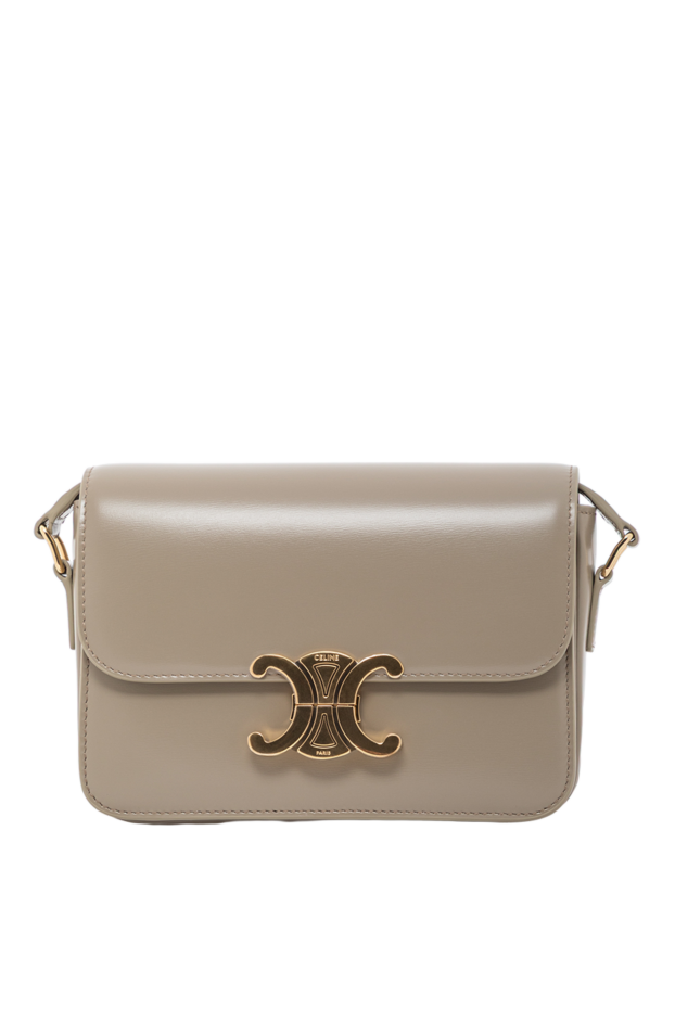 Celine triomphe youth bag in shiny gray calfskin 191745 - photo 1