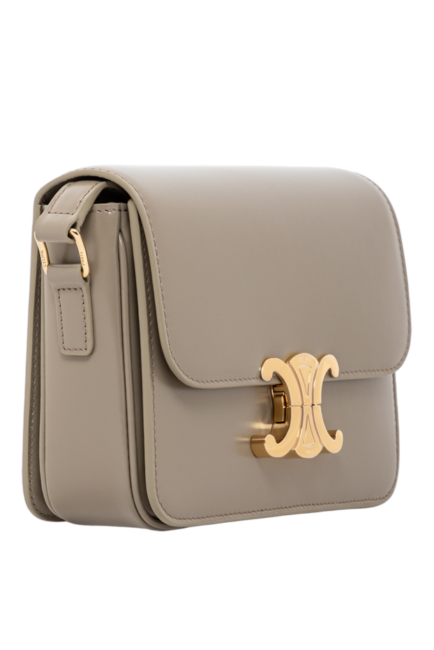 Celine triomphe youth bag in shiny gray calfskin 191745 - photo 3