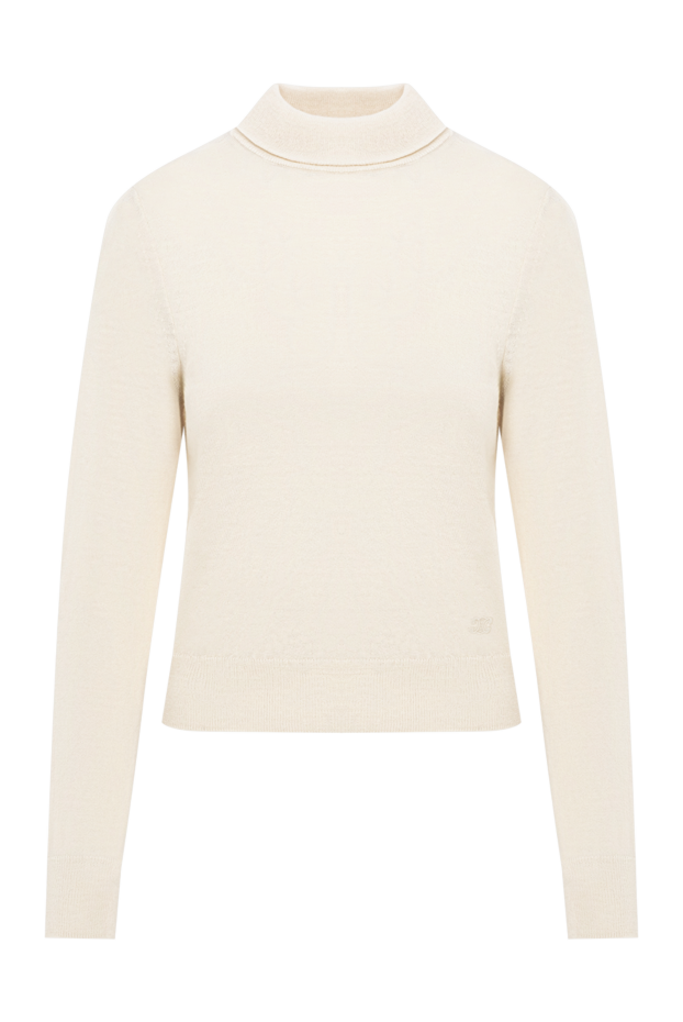 Celine light-colored wool jumper with a smooth knit structure 191757 - photo 1
