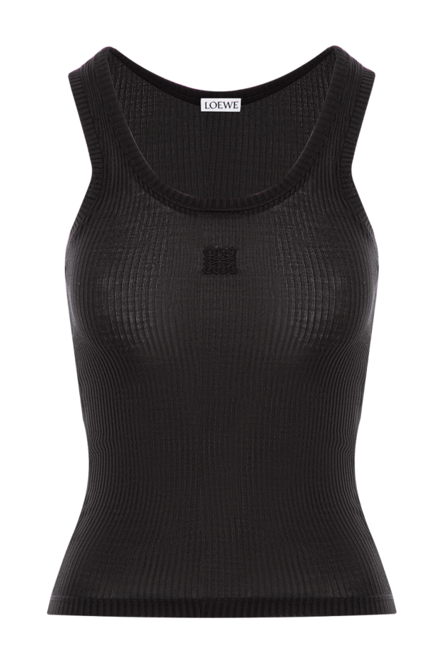 Loewe anagram black ribbed basic tank top 191767 - photo 1
