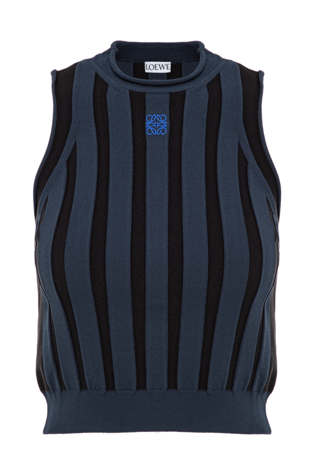 Loewe sleeveless crop top in textured knit with a wide rib 191768 - photo 1