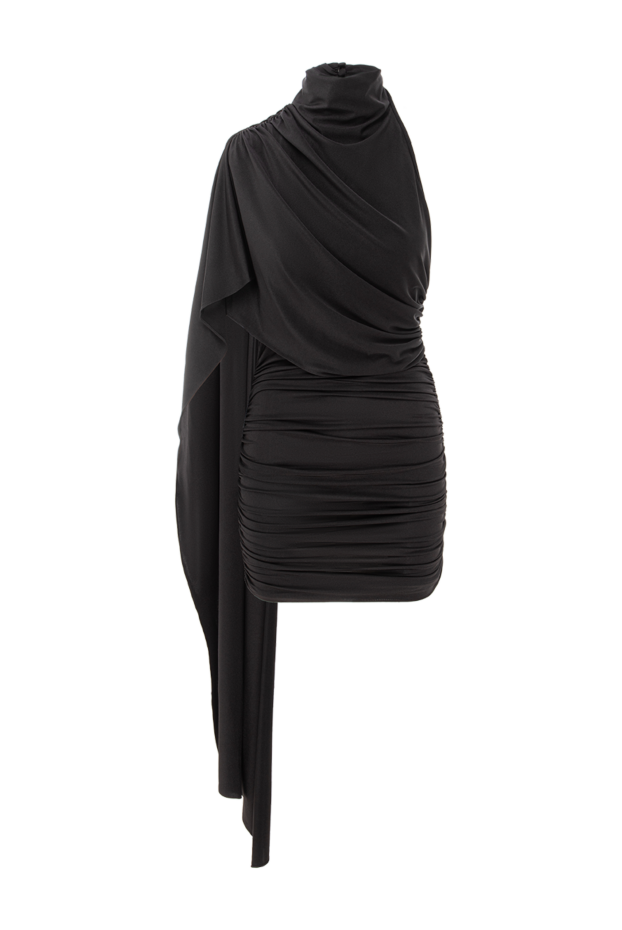 The Andamane one-shoulder draped mini dress with open back in black 191780 - photo 1