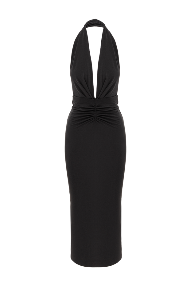 The Andamane black evening dress with draped details and a halter neckline 191790 - photo 1