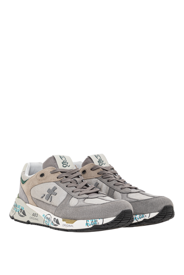 Premiata mase 7821 sneakers in gray, made of soft suede and nylon 191830 - photo 3