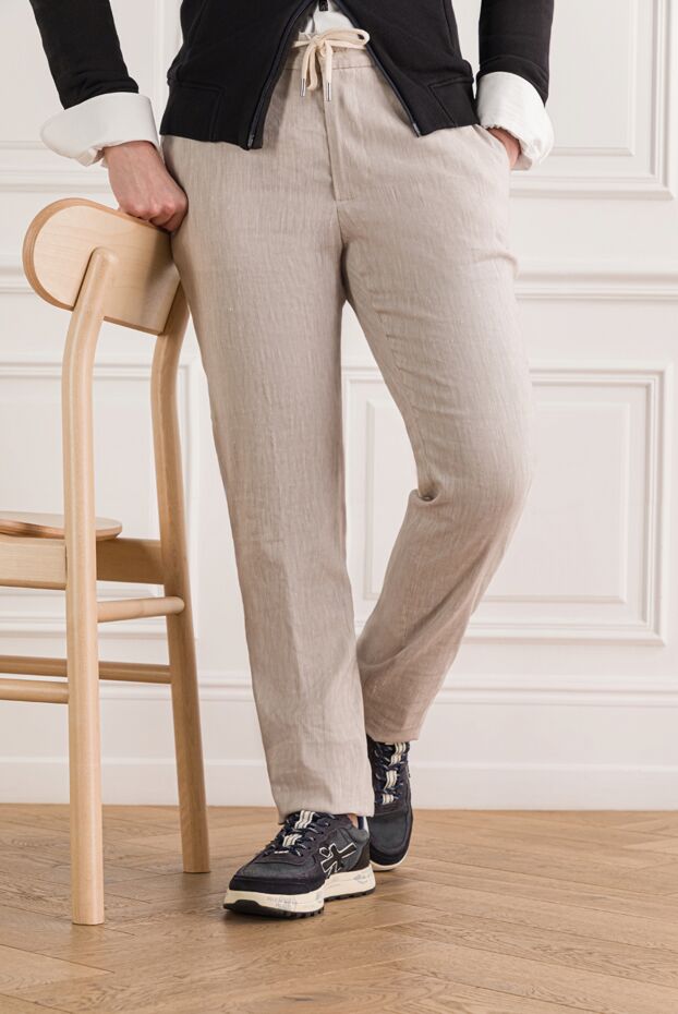 Premiata кроссовки nous 7726 синие из замши текстиля и натуральной кожи 191836 - фото 2