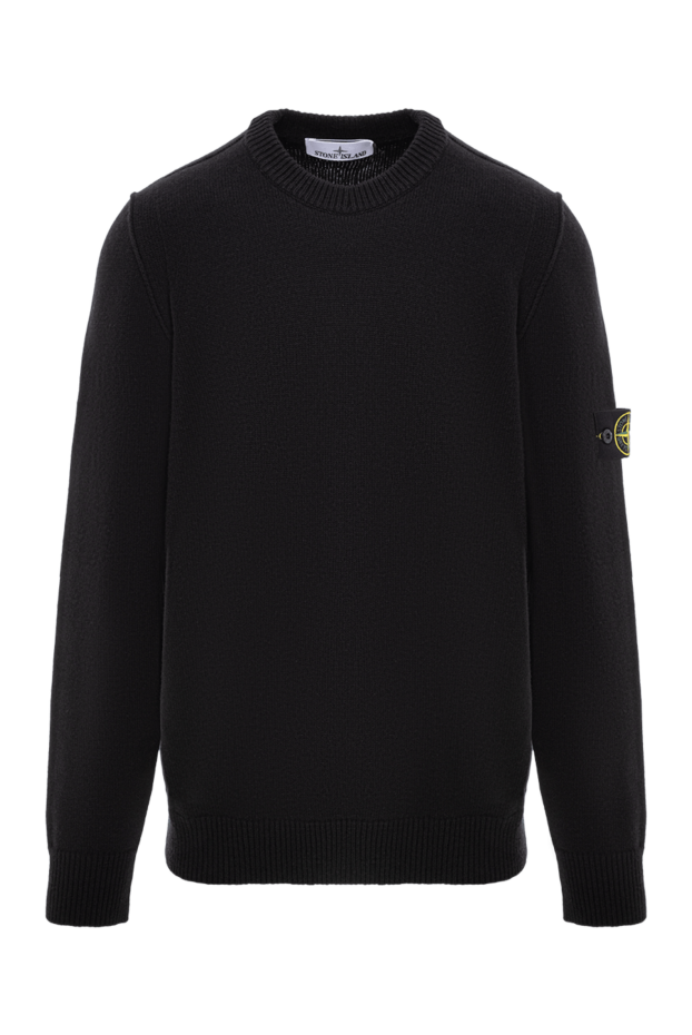 Stone Island knitted black lambswool jumper with a round neck 191859 - photo 1