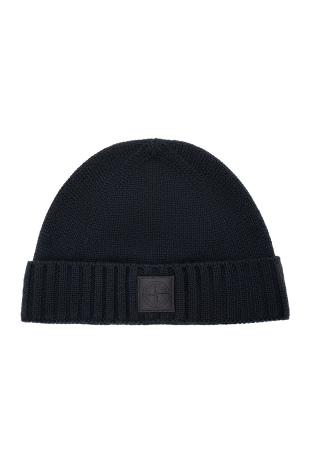 Stone Island a blue hat made of thick cashmere with a branded patch. 191867 - photo 1