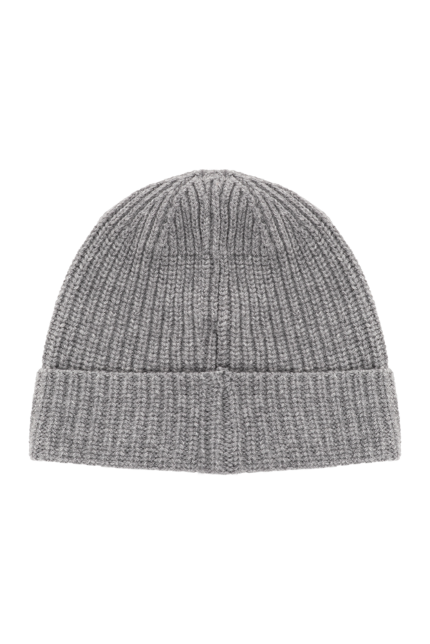 Stone Island gray textured wool hat with a branded patch 191869 - photo 3
