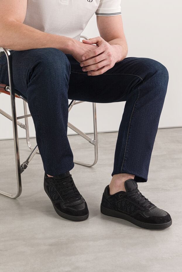 Dior b27 uptown low-top sneakers in smooth black calfskin 191875 - photo 2