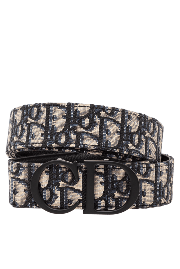 Dior essentials reversible belt strap with beige and black jacquard pattern 191879 - photo 1