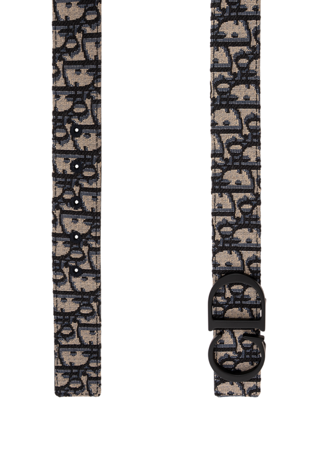 Dior essentials reversible belt strap with beige and black jacquard pattern 191879 - photo 3