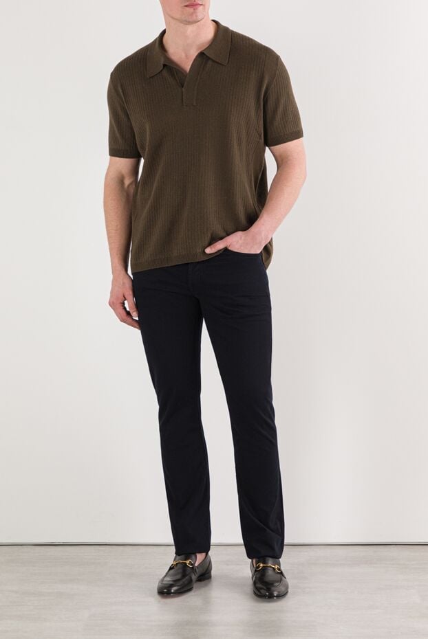 Tom Ford men's dark blue cotton straight leg jeans 191893 - photo 2