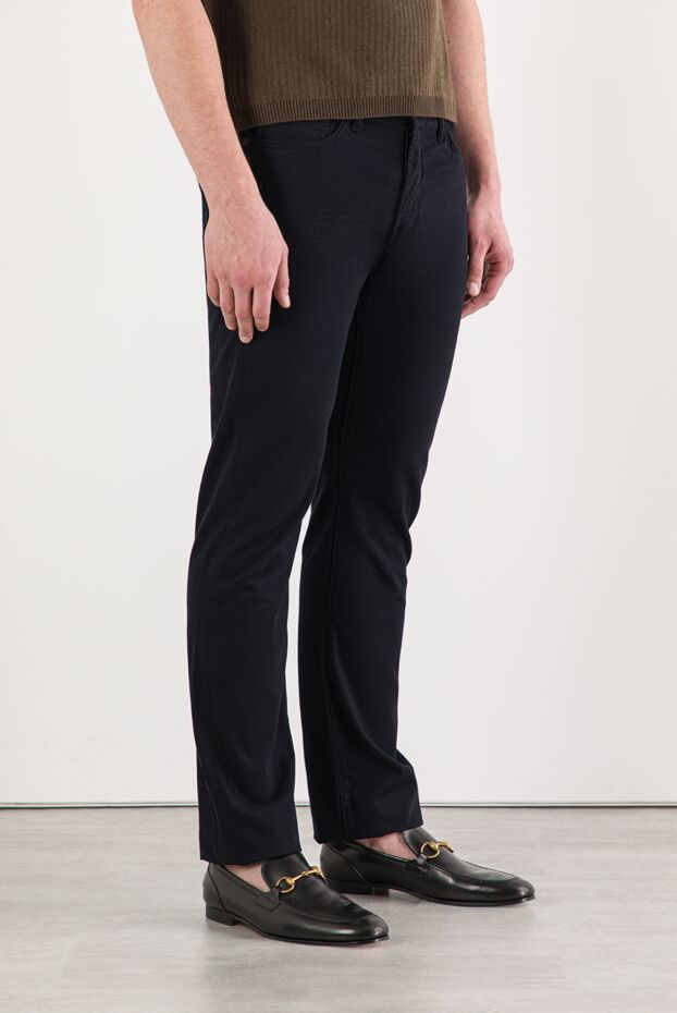 Tom Ford men's dark blue cotton straight leg jeans 191893 - photo 3