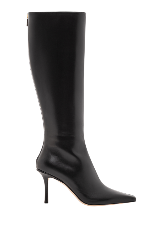 Jimmy Choo agathe 85 black calfskin knee-high boots 191897 - photo 1
